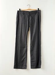 Pantalon droit fermeture zippée sous rabat boutonné taille normale gris FREEMAN T.PORTER femme