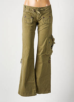 Pantalon cargo coupe droite taille basse vert FREEMAN T.PORTER femme
