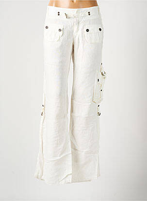 Pantalon cargo taille haute taille haute blanc FREEMAN T.PORTER femme