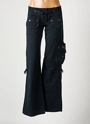 Pantalon cargo coupe droite taille basse noir FREEMAN T.PORTER femme