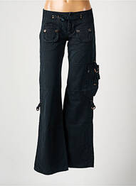 Pantalon cargo coupe droite taille basse noir FREEMAN T.PORTER femme