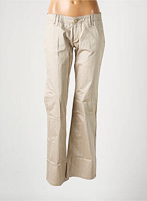 Pantalon flare taille basse taille basse beige FREEMAN T.PORTER femme