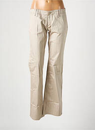 Pantalon flare taille basse taille basse beige FREEMAN T.PORTER femme