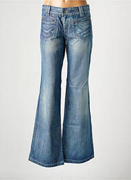 Jean coupe flare stretch taille basse bleu FREEMAN T.PORTER femme