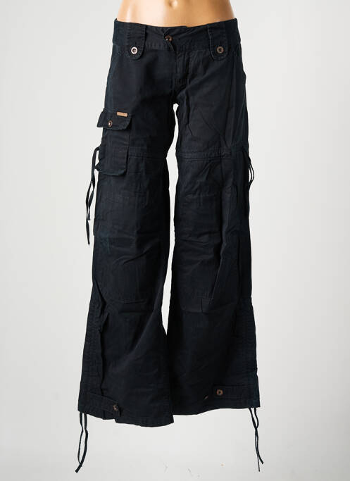 Pantalon cargo tissage popeline taille basse noir FREEMAN T.PORTER femme
