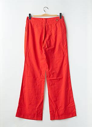 Pantalon large fermeture zippée sous rabat boutonné taille normale rouge CIMARRON femme