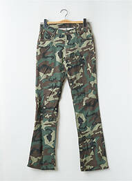 Pantalon flare stretch taille normale vert CIMARRON femme