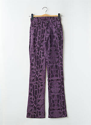 Pantalon droit stretch taille normale violet CIMARRON femme