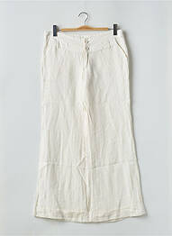 Pantalon large fermeture zippée sous rabat boutonné taille normale beige CHILLI PEPPER femme