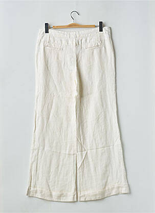 Pantalon large fermeture zippée sous rabat boutonné taille normale beige CHILLI PEPPER femme