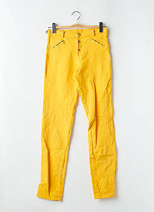 Pantalon slim stretch taille normale jaune CASAGRANDE femme