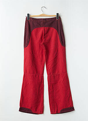 Pantalon flare taille normale taille normale rouge CHEYENNE femme