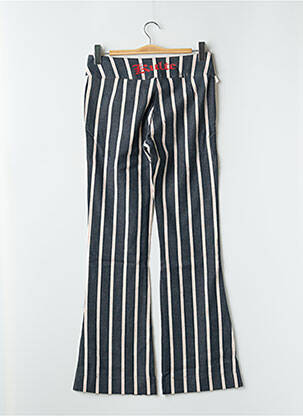 Pantalon flare taille basse taille basse bleu KULTE femme