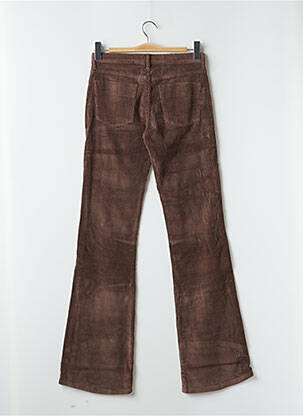 Pantalon droit stretch taille basse marron LA BRIGADA INTERNACIONAL femme