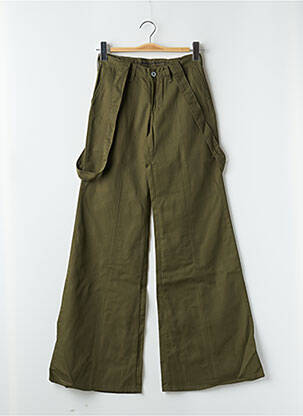 Pantalon flare taille basse taille basse vert LA BRIGADA INTERNACIONAL femme