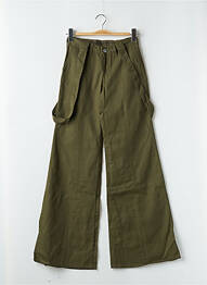 Pantalon flare taille basse taille basse vert LA BRIGADA INTERNACIONAL femme