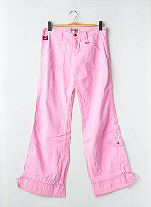 Pantalon cargo coupe droite taille normale rose LOIS femme