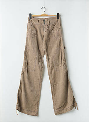 Pantalon cargo coupe droite taille basse marron LOIS femme