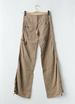 Pantalon cargo coupe droite taille basse marron LOIS femme