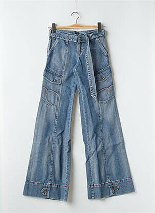 Jeans coupe large poches taille basse bleu LOIS femme