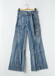 Jeans coupe large poches taille basse bleu LOIS femme