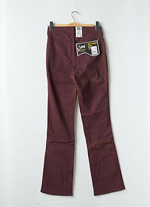 Pantalon droit stretch taille haute rouge LEE femme