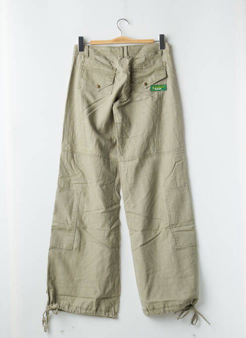 Pantalon cargo tissage popeline taille basse vert KANA BEACH femme