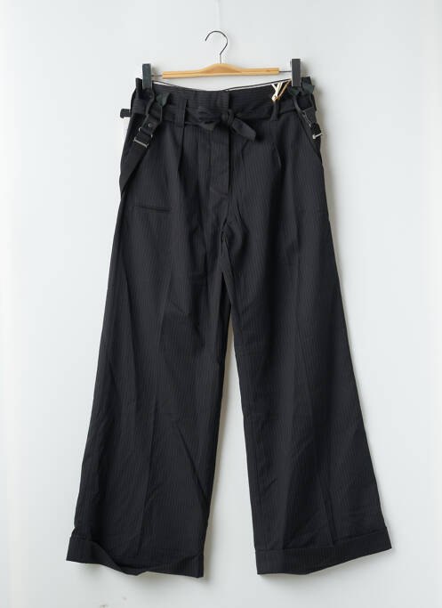 Pantalon large taille à pinces taille haute gris LTB femme