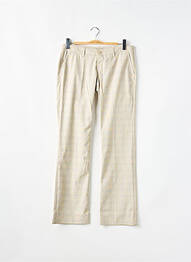 Pantalon slim tissage popeline taille normale beige MOGUL femme