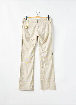 Pantalon slim tissage popeline taille normale beige MOGUL femme
