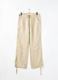Pantalon droit tissage popeline taille normale beige MISS SIXTY femme