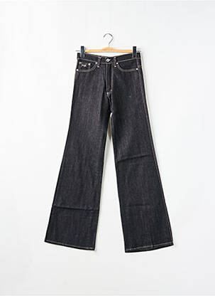 Jean coupe flare coupe droite évasée sur le bas taille normale noir MB10 femme