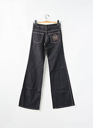 Jean coupe flare coupe droite évasée sur le bas taille normale noir MB10 femme