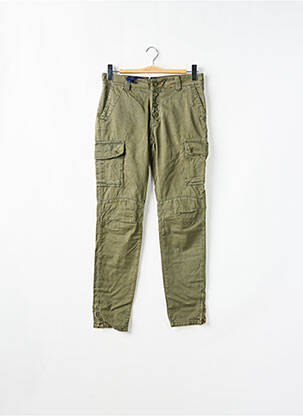 Pantalon cargo poches taille normale vert MY PANTS femme