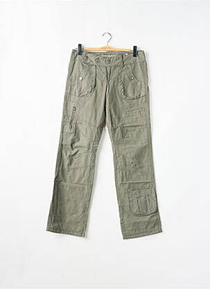 Pantalon droit stretch taille normale vert ONLY femme