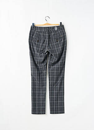 Pantalon chino fermeture zippée sous rabat boutonné taille normale gris RWD femme