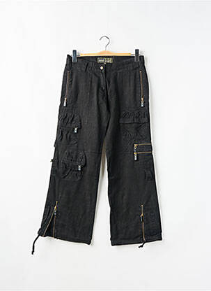 Pantalon cargo coupe droite noir RWD femme