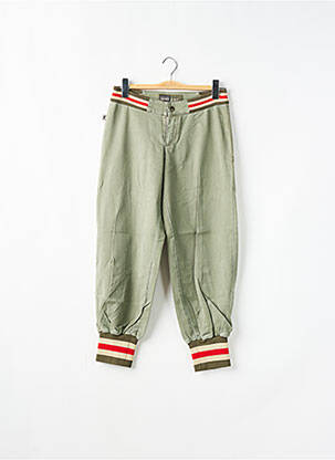 Pantalon 7/8 taille élastique taille normale vert RWD femme