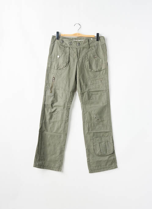 Pantalon droit stretch taille normale vert ONLY femme