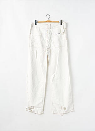Pantalon droit tissage popeline taille normale blanc SCHOOL RAG femme