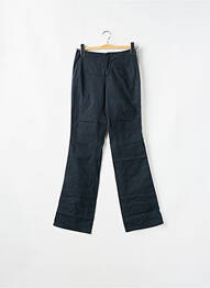 Pantalon flare fermeture zippée sous rabat avec crochet taille normale noir SCHOOL RAG femme