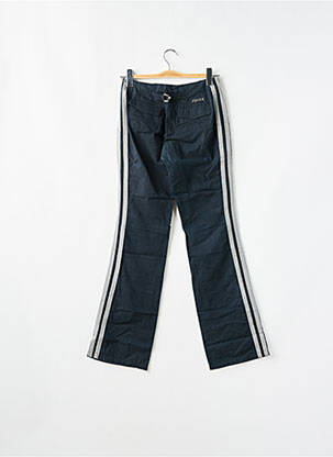 Pantalon flare fermeture zippée sous rabat avec crochet taille normale noir SCHOOL RAG femme