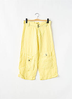 Pantacourt coupe droite taille normale jaune SCHOOL RAG femme