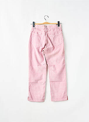 Pantalon droit fermeture zippée sous rabat boutonné taille normale rose SCHOOL RAG femme