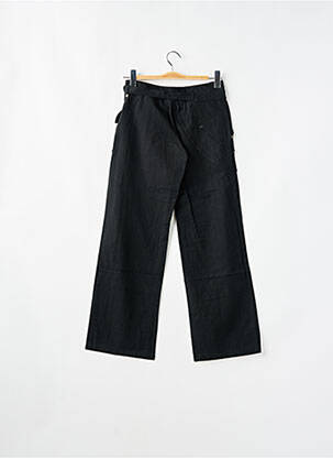 Pantalon droit tissage popeline taille normale noir 2 TWO femme