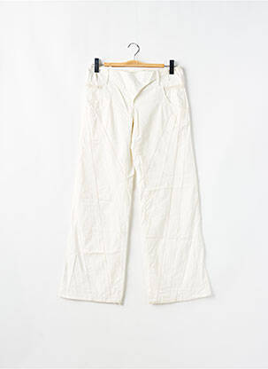Pantalon droit tissage popeline taille normale beige 2 TWO femme