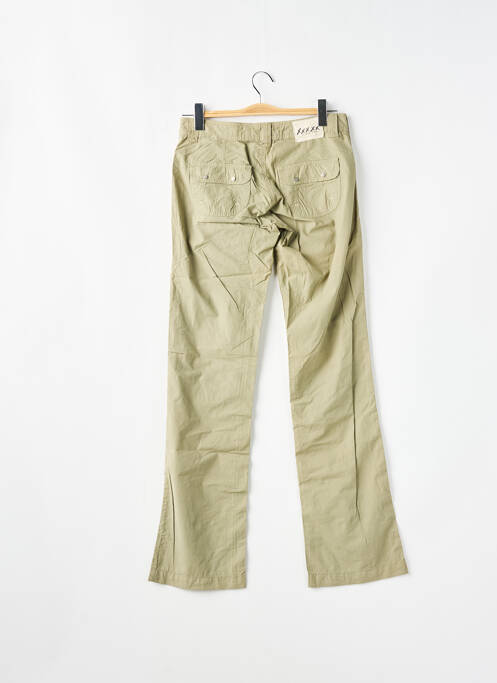 Pantalon droit tissage popeline taille normale vert SCHOOL RAG femme