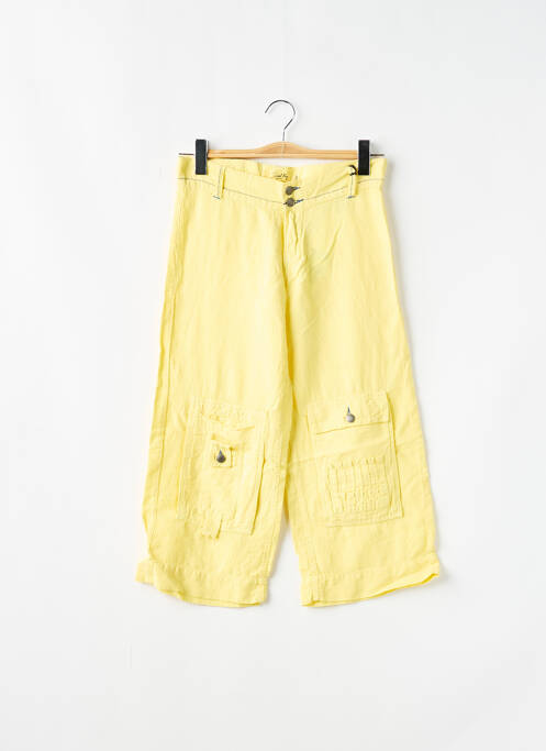 Pantacourt coupe droite taille normale jaune SCHOOL RAG femme