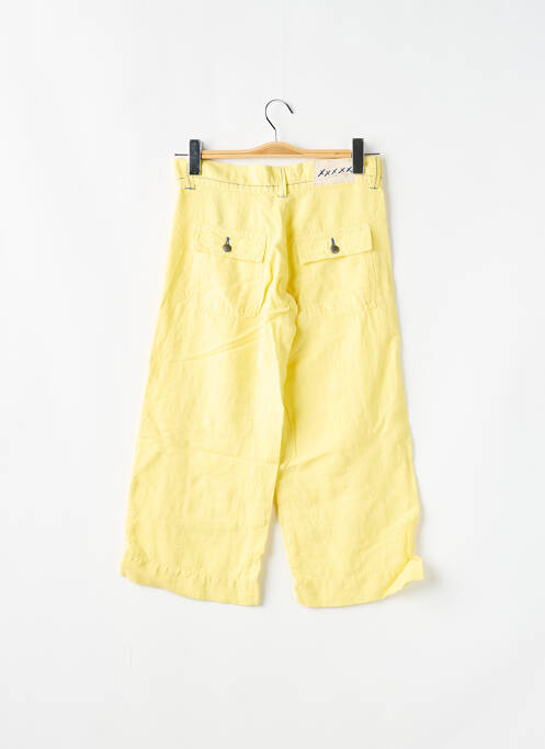 Pantacourt coupe droite taille normale jaune SCHOOL RAG femme
