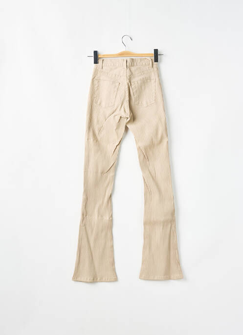 Jean coupe flare beige SCHOOL RAG pour femme